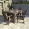 Highwood Usa Hamilton 5pc Square Outdoor Patio Furniture Dining Set AD-DNA44-WBR - alternate 3